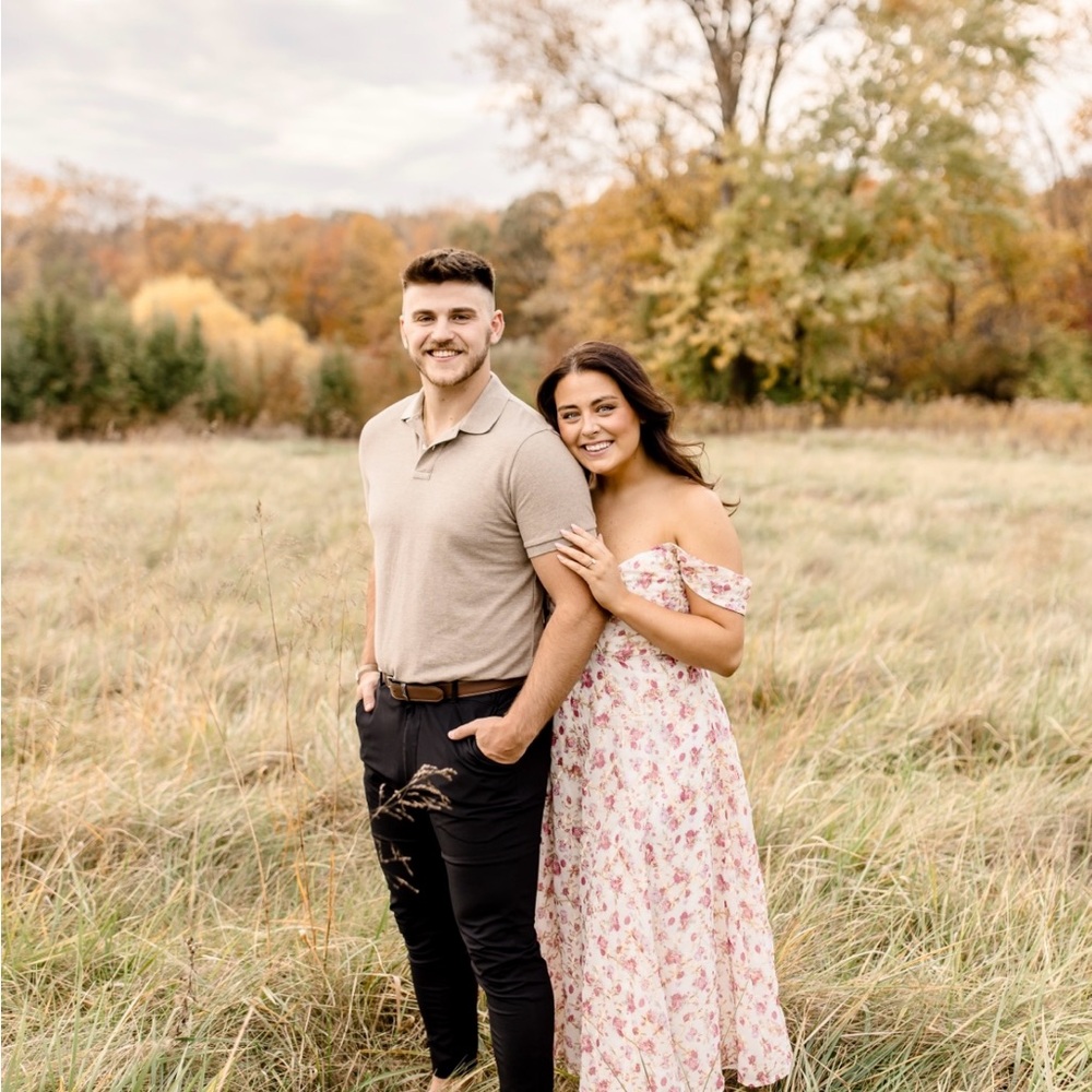 Alamour The Label White & Pink Dress used to Engagement Pictures - Picture 4 of 7